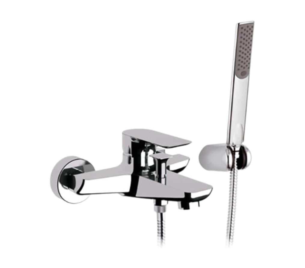 Плитка Remer Infinity Смеситель для ванны настенный с лейкой INFINITY хром  поверхность глянец