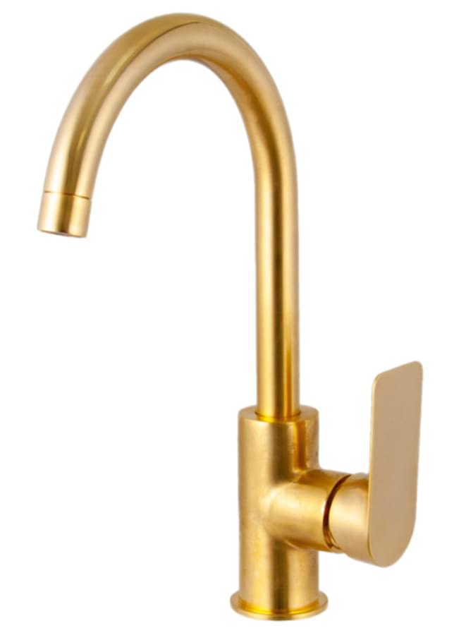 Плитка Remer Infinity Смеситель для кухни INFINITY золото брашированное  поверхность брашированная