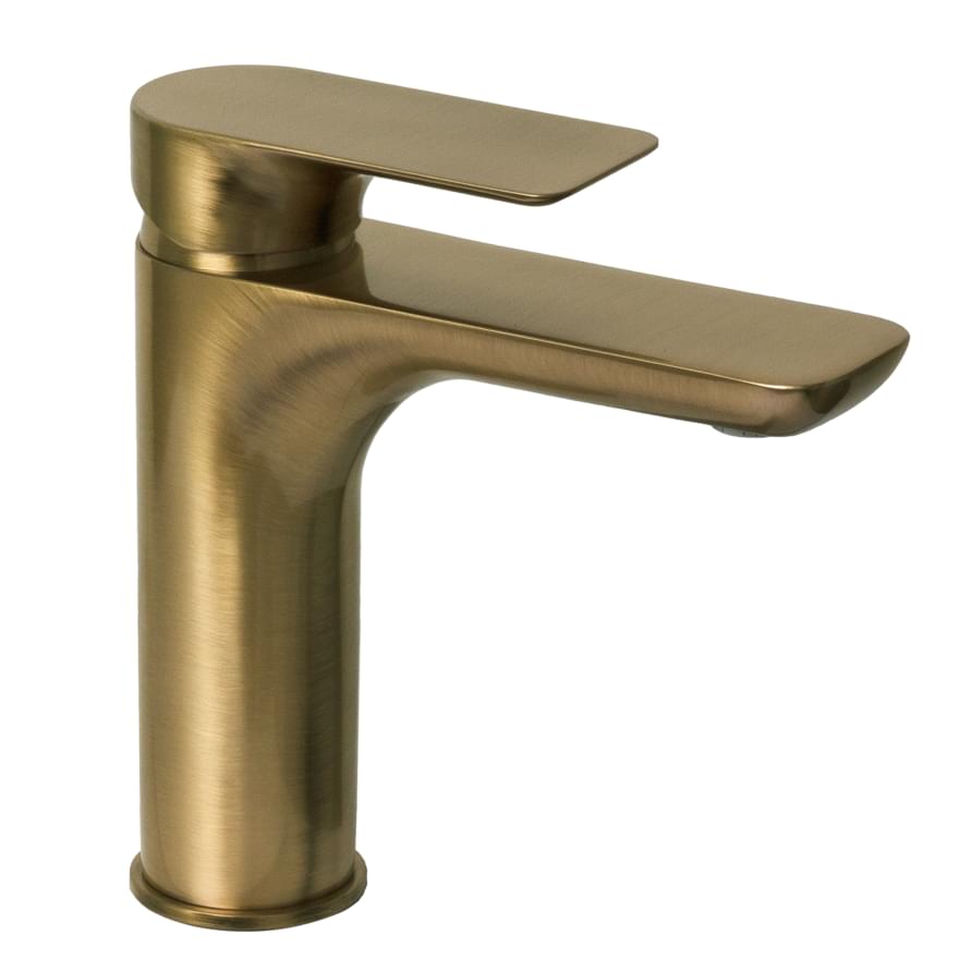 Плитка Remer Infinity Смеситель для раковины округлый INFINITY состаренная латунь  поверхность брашированная