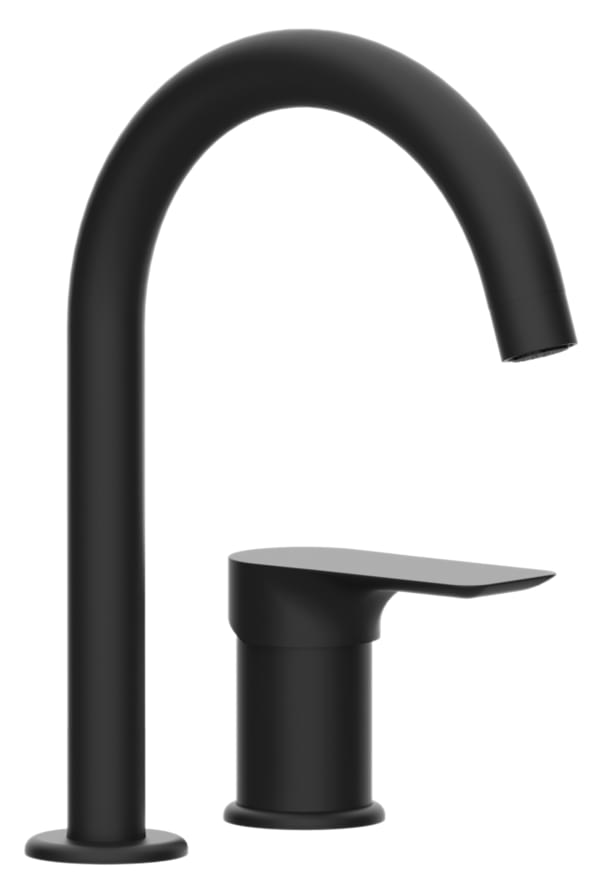 Плитка Remer Infinity Смеситель для раковины округлый INFINITY черный матовый  поверхность матовая