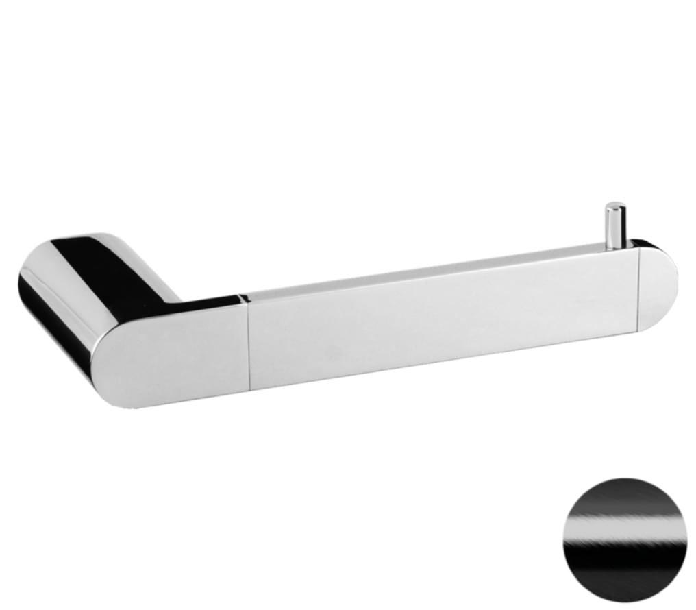 Плитка Remer Lounge Бумагодержатель LOUNGE черный брашированный хром  поверхность брашированная