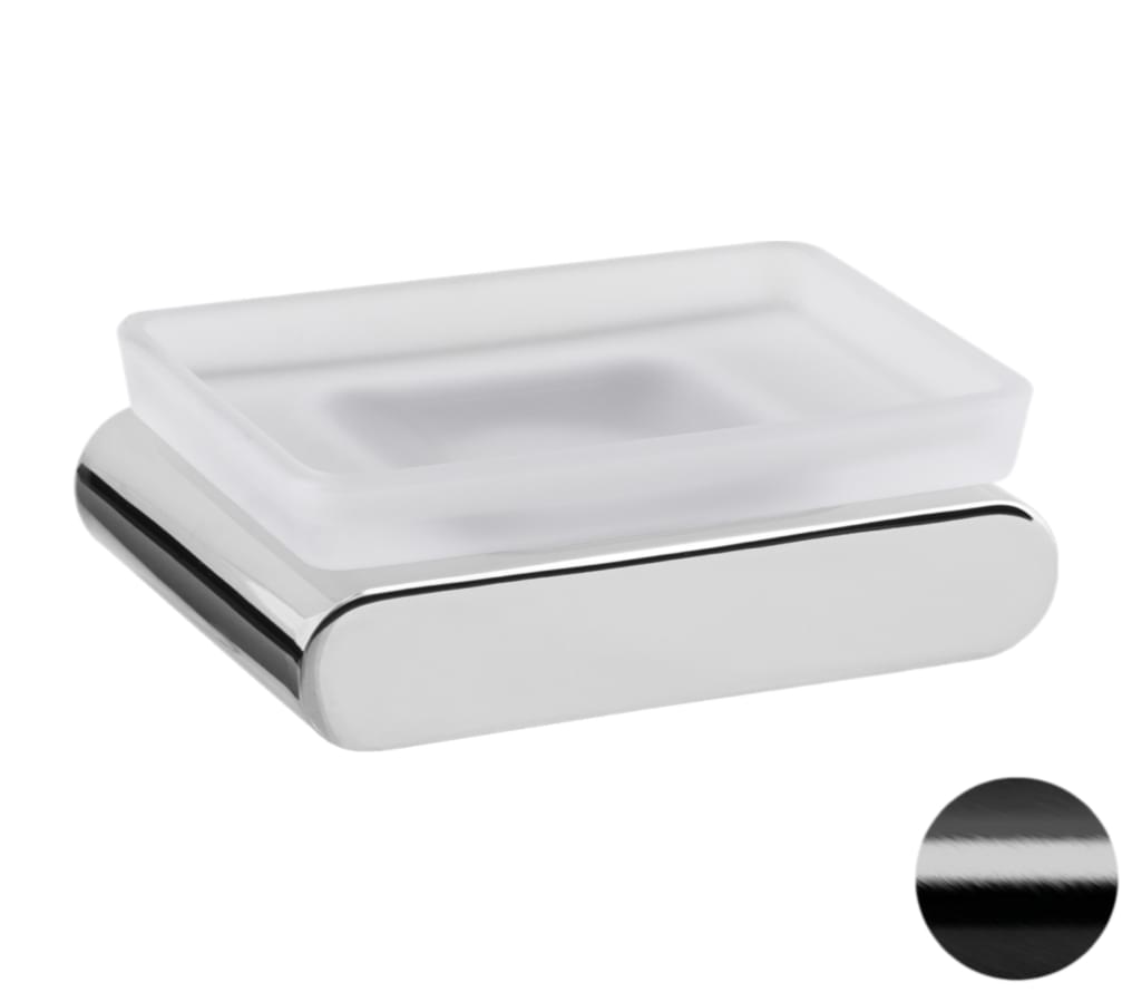 Плитка Remer Lounge Мыльница LOUNGE черный брашированный хром  поверхность брашированная