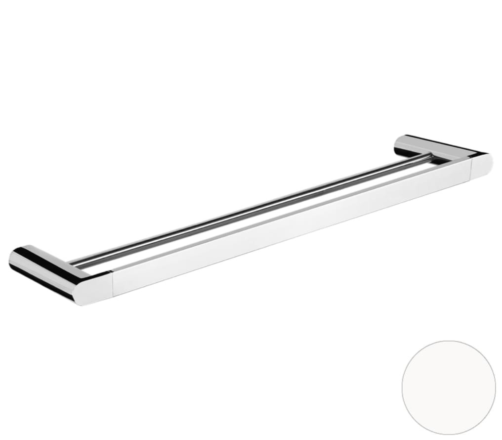 Плитка Remer Lounge Полотенцедержатель двойной 60 см LOUNGE белый матовый  поверхность матовая