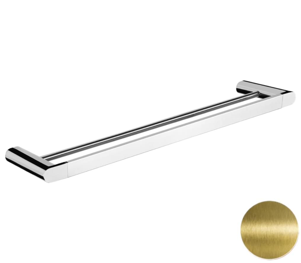 Плитка Remer Lounge Полотенцедержатель двойной 60 см LOUNGE состаренная латунь  поверхность брашированная