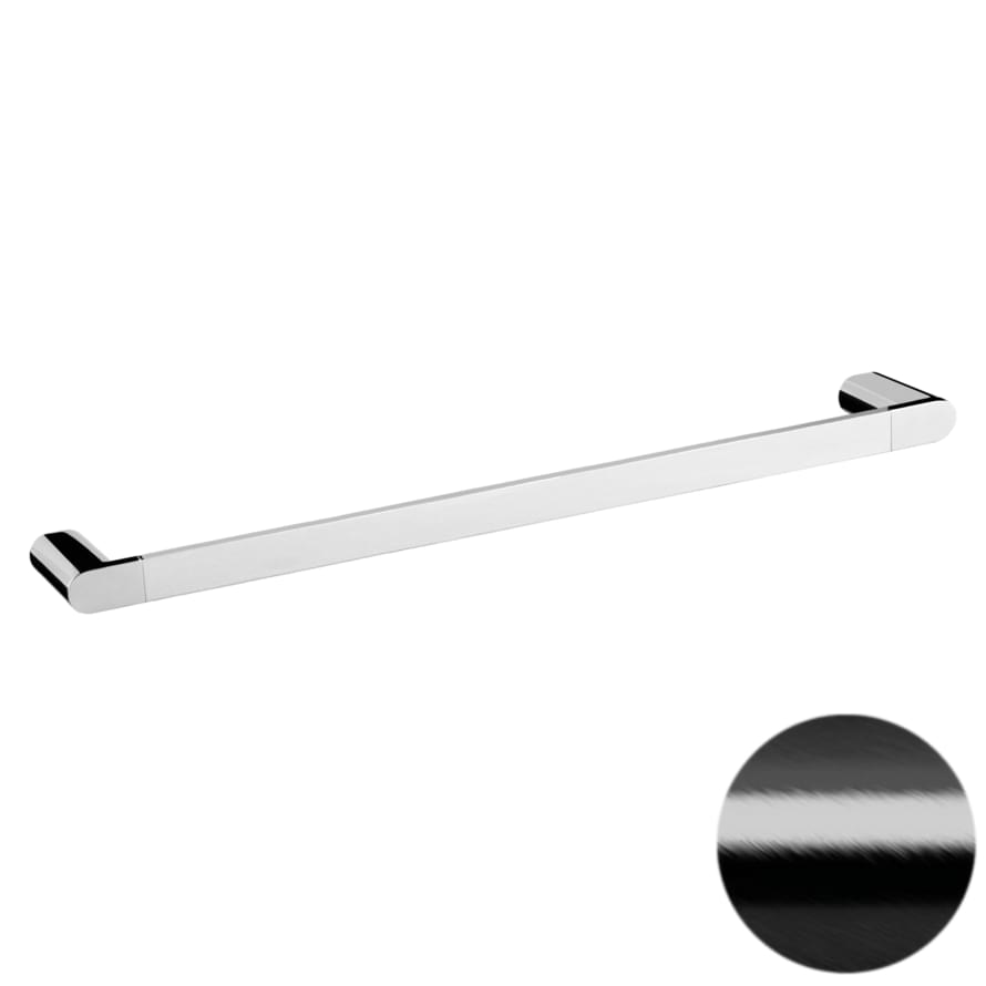 Плитка Remer Lounge Полотенцедержатель округлый LOUNGE черный брашированный хром  поверхность брашированная