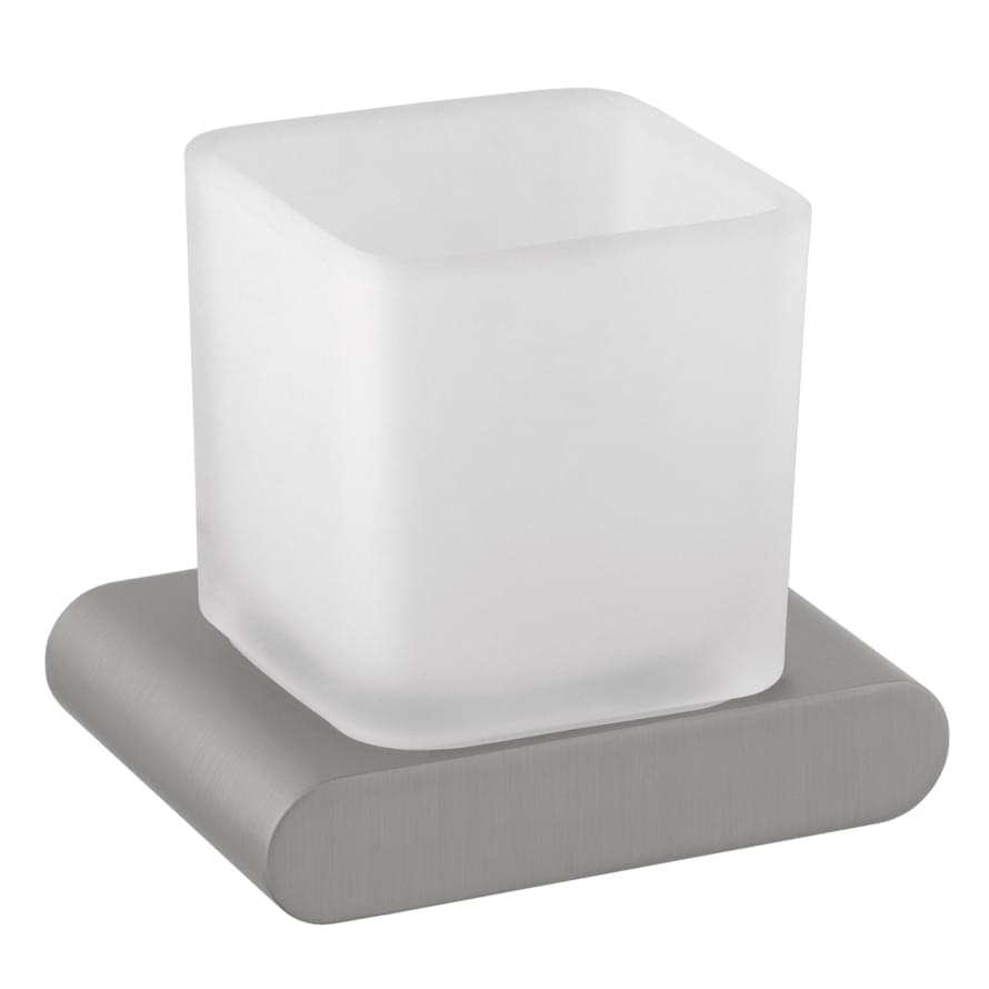 Плитка Remer Lounge Стакан LOUNGE никель матовый брашированный  поверхность брашированная