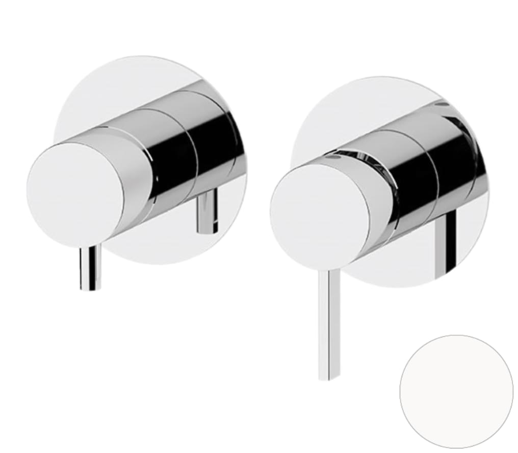 Плитка Remer Metrica Встраиваемый смеситель для душа METRICA белый матовый  поверхность матовая
