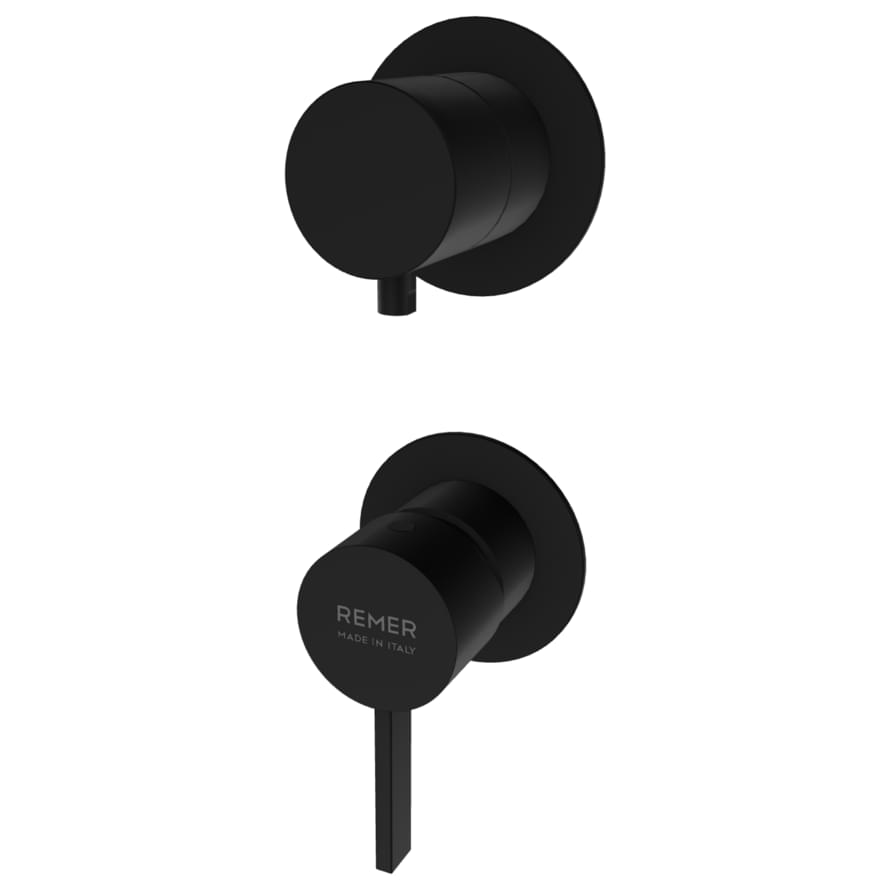 Плитка Remer Metrica Встраиваемый смеситель для душа METRICA черный матовый  поверхность матовая