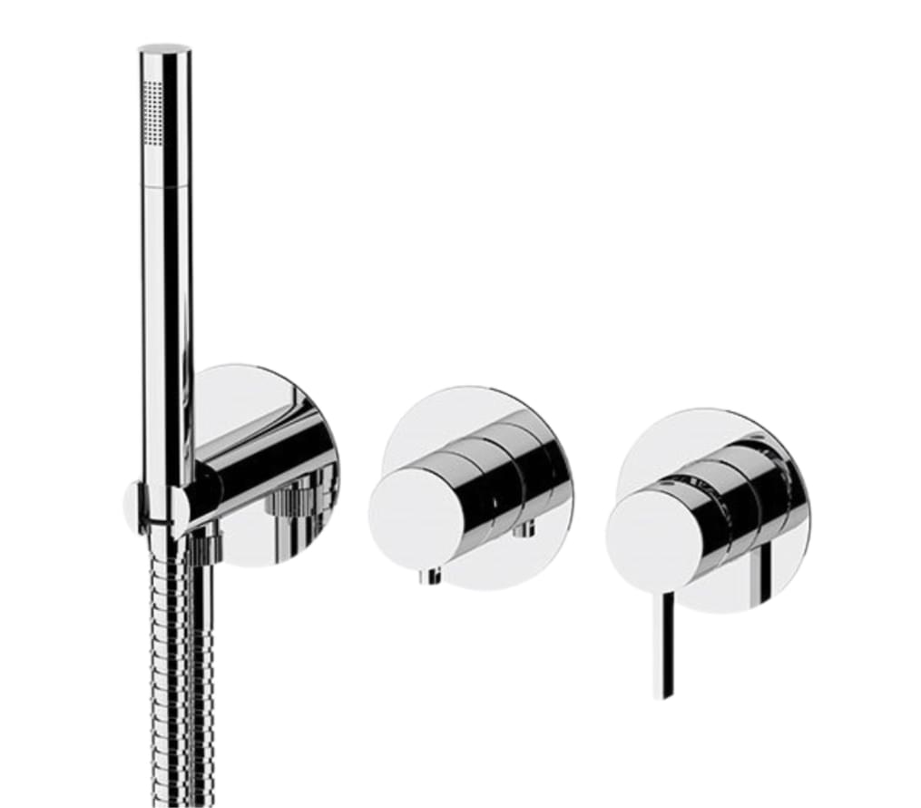 Плитка Remer Metrica Встраиваемый смеситель для душа на 2 выхода METRICA хром  поверхность глянец