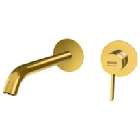 Плитка Remer Metrica Встраиваемый смеситель для раковины METRICA золото брашированное поверхность брашированная