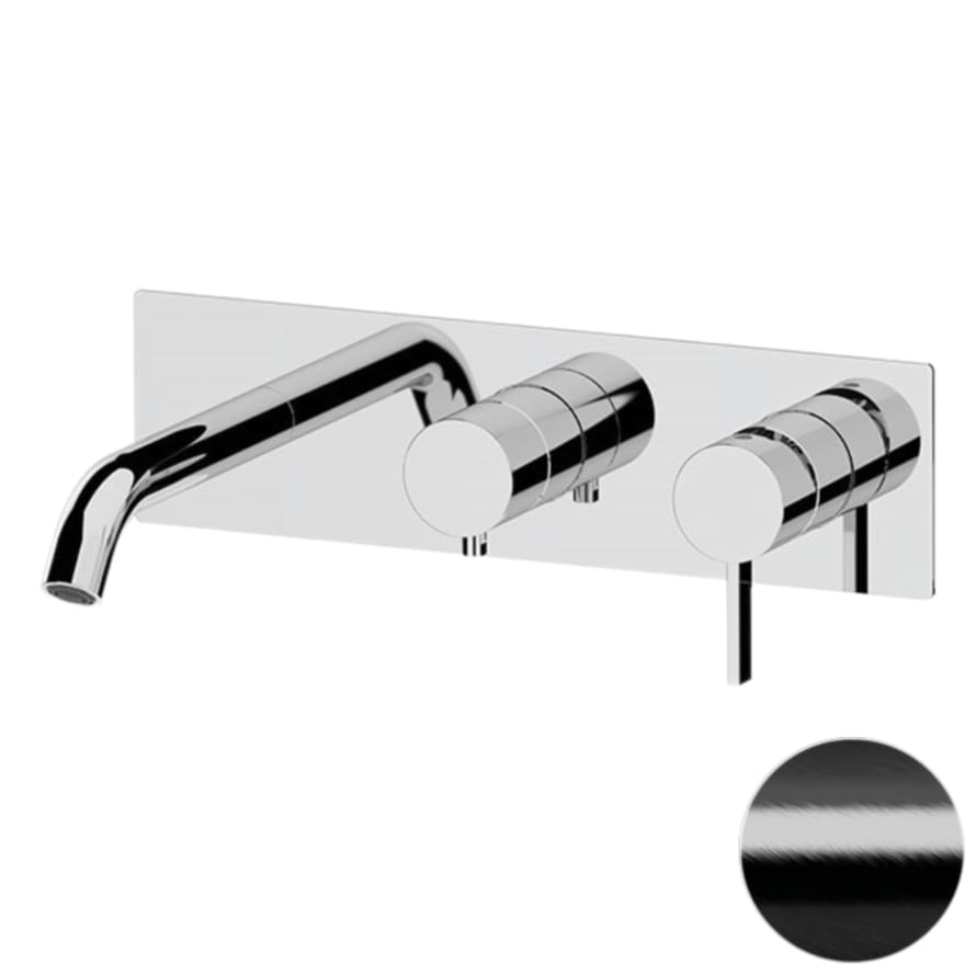 Плитка Remer Metrica Встраиваемый смеситель квадратный для ванны METRICA черный брашированный хром  поверхность брашированная