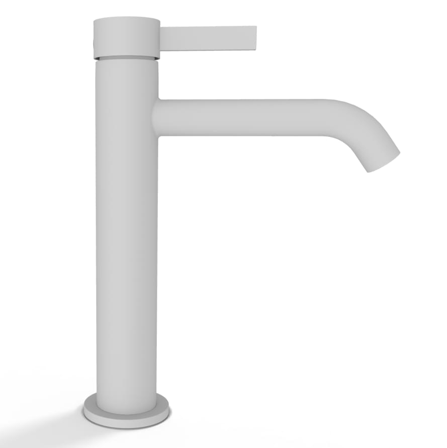 Плитка Remer Metrica Высокий смеситель для раковины METRICA белый матовый  поверхность матовая