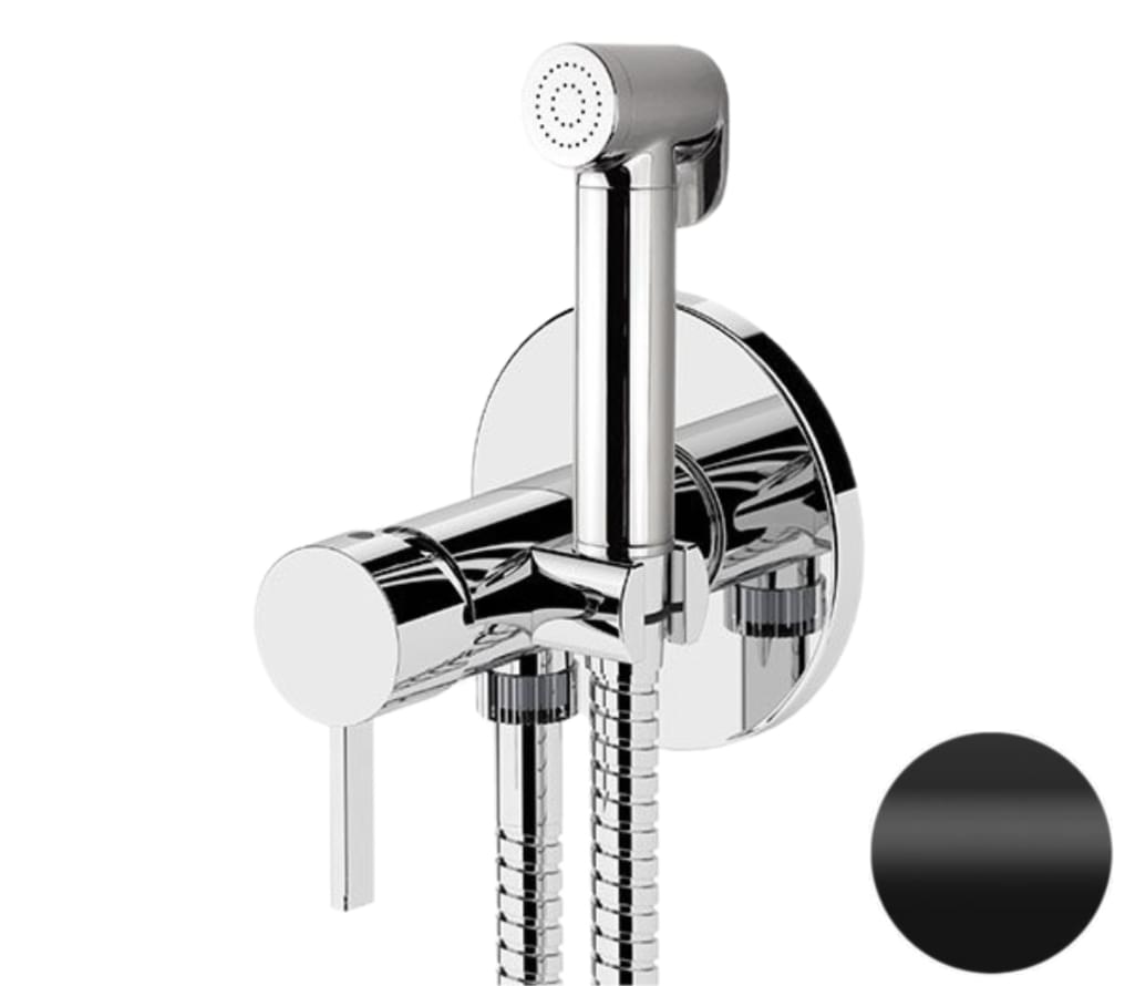 Плитка Remer Metrica Гигиенический душ со смесителем METRICA черный матовый  поверхность матовая