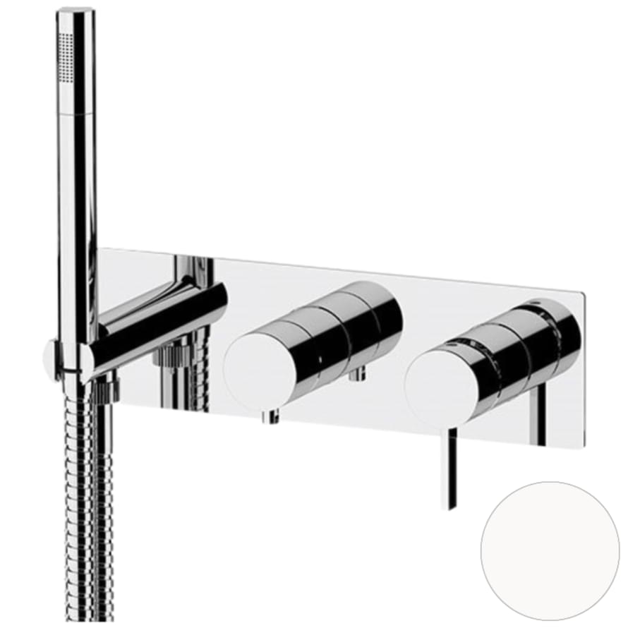 Плитка Remer Metrica Квадратный встраиваемый смеситель для душа METRICA белый матовый  поверхность матовая