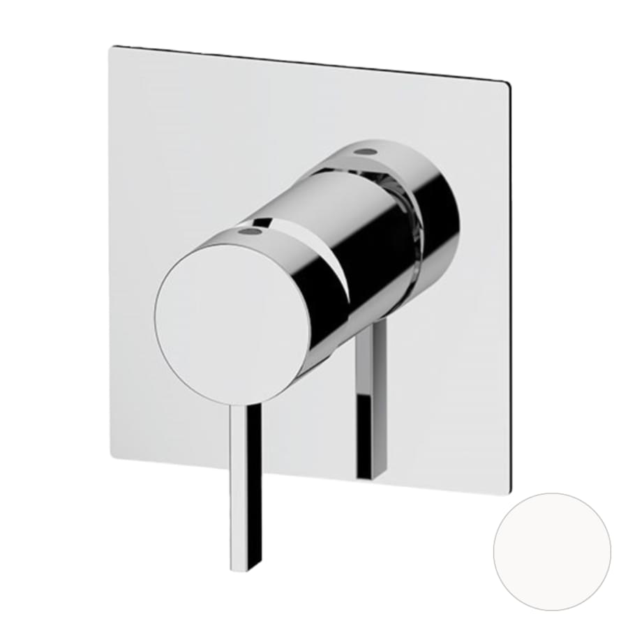 Плитка Remer Metrica Квадратный встраиваемый смеситель для душа на 1 выход METRICA белый матовый  поверхность матовая