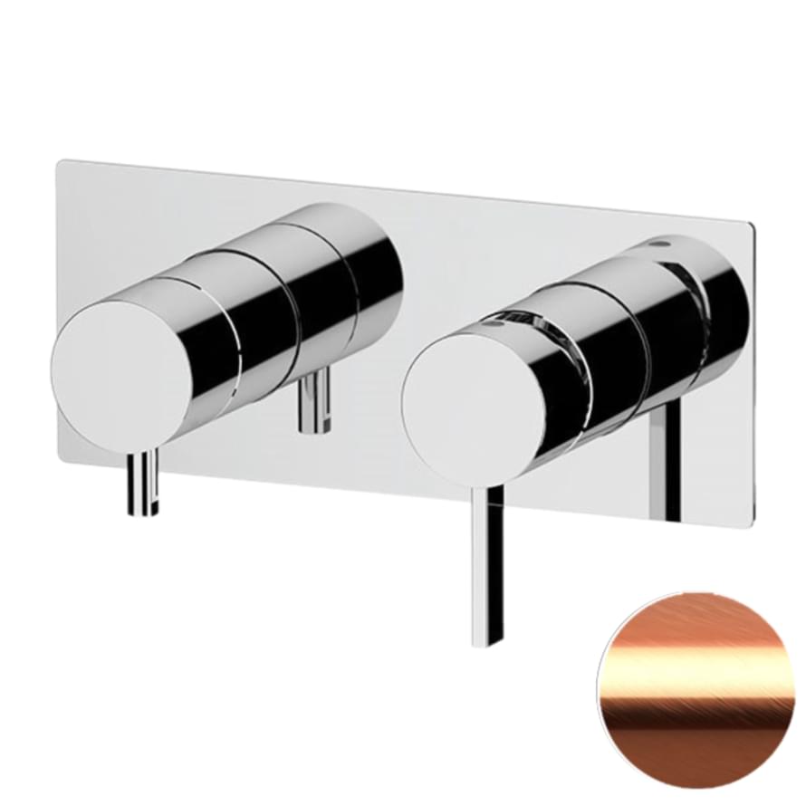 Плитка Remer Metrica Квадратный смеситель для душа METRICA медь брашированная  поверхность брашированная