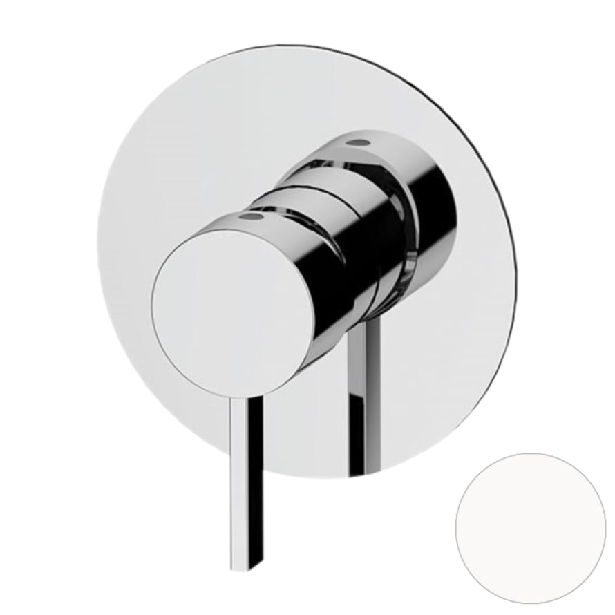 Плитка Remer Metrica Округлый смеситель для душа METRICA белый матовый  поверхность матовая