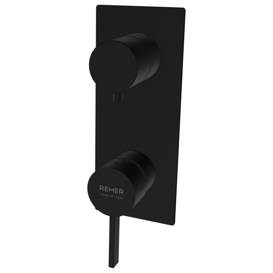 Плитка Remer Metrica Смеситель встраиваемый для душа METRICA черный матовый  поверхность матовая