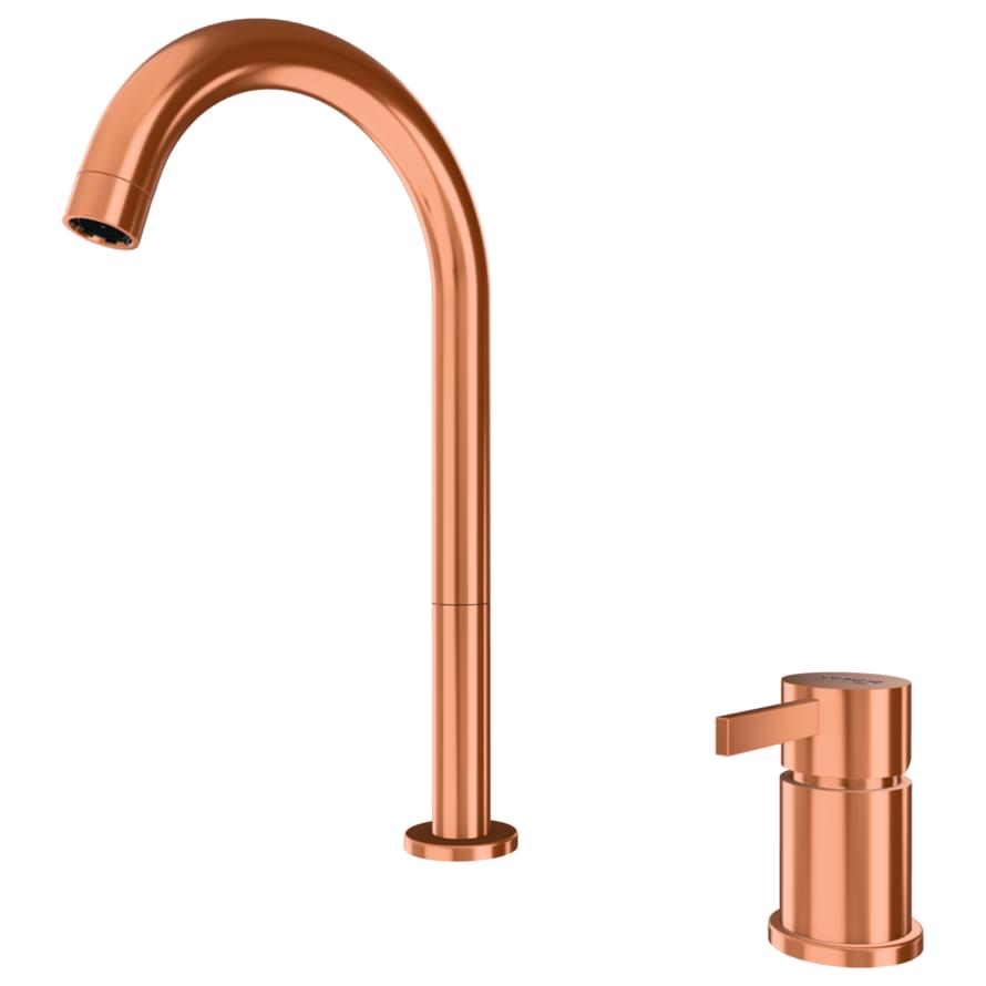 Плитка Remer Metrica Смеситель высокий для раковины METRICA медь брашированная  поверхность брашированная