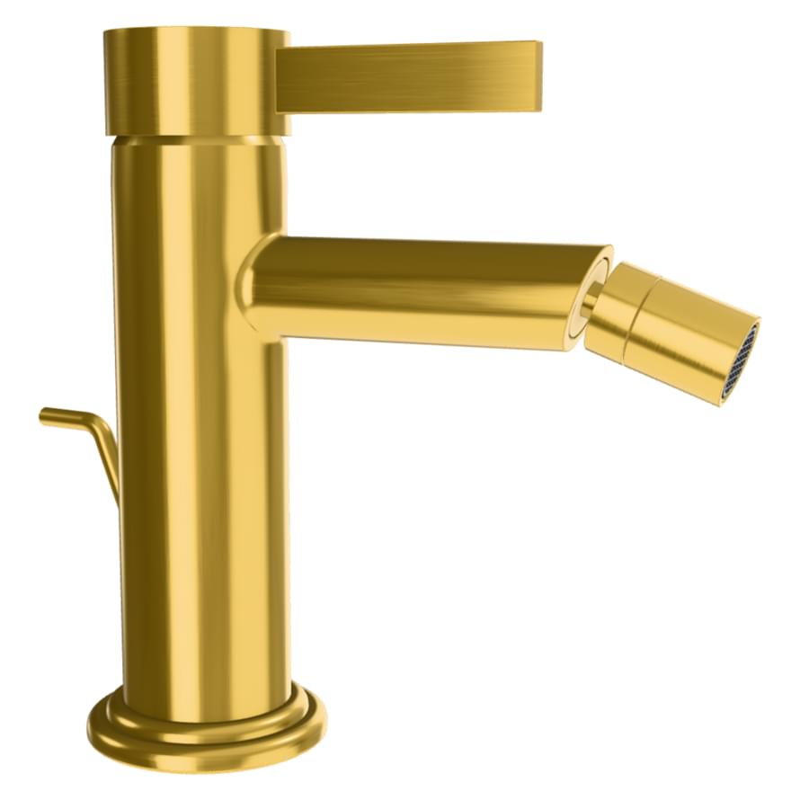 Плитка Remer Metrica Смеситель для биде METRICA золото брашированное  поверхность брашированная