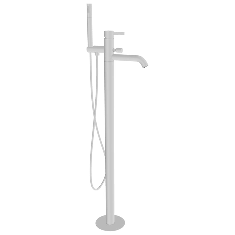 Плитка Remer Metrica Смеситель для ванны напольный METRICA белый матовый  поверхность матовая