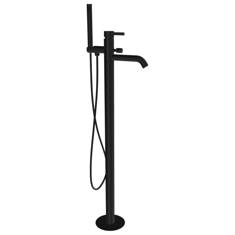 Плитка Remer Metrica Смеситель для ванны напольный METRICA черный матовый  поверхность матовая