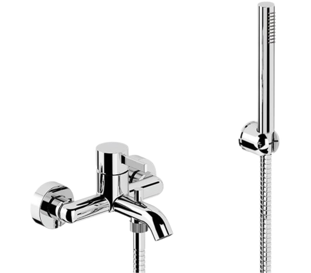 Плитка Remer Metrica Смеситель для ванны с лейкой METRICA хром  поверхность глянец