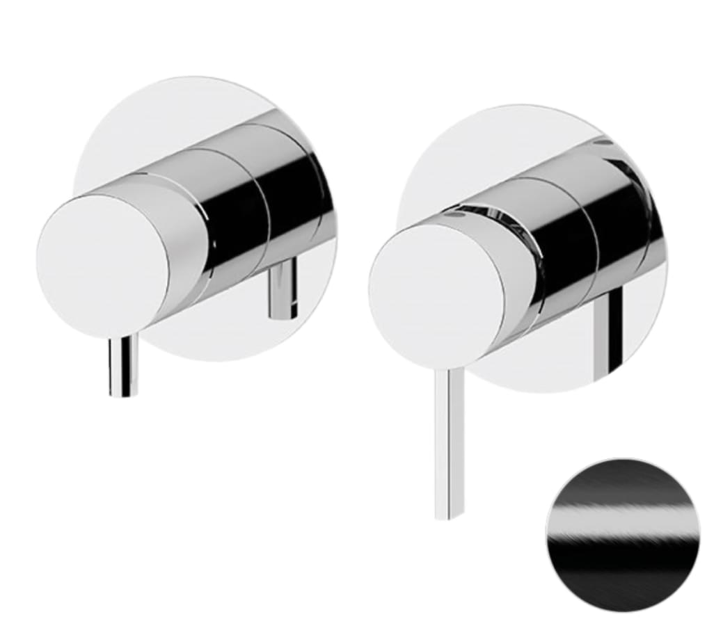 Плитка Remer Metrica Смеситель для душа METRICA встраиваемый черный брашированный хром  поверхность брашированная