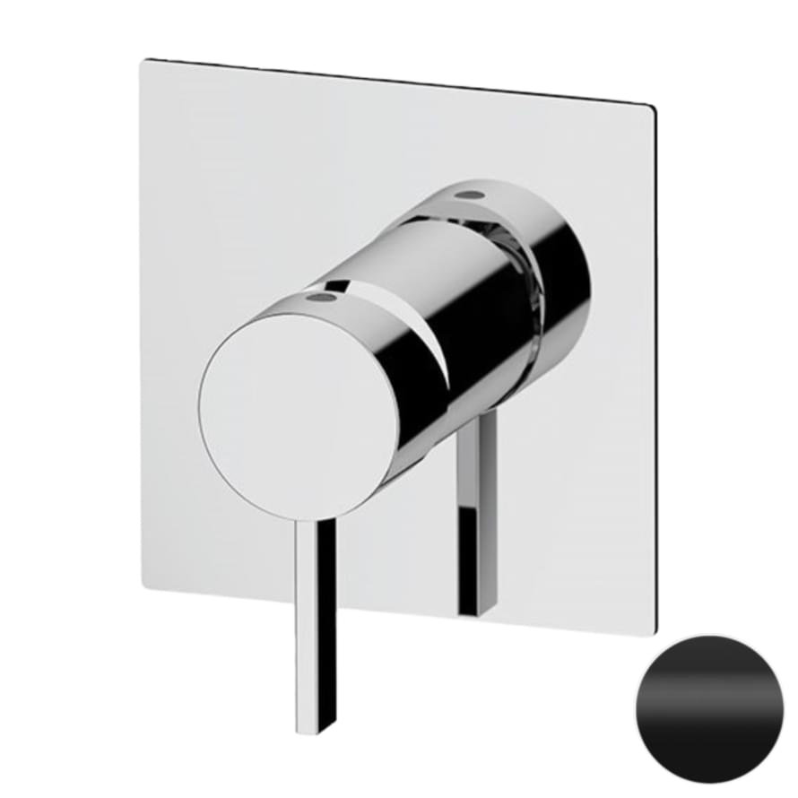 Плитка Remer Metrica Смеситель для душа METRICA квадратный черный матовый  поверхность матовая