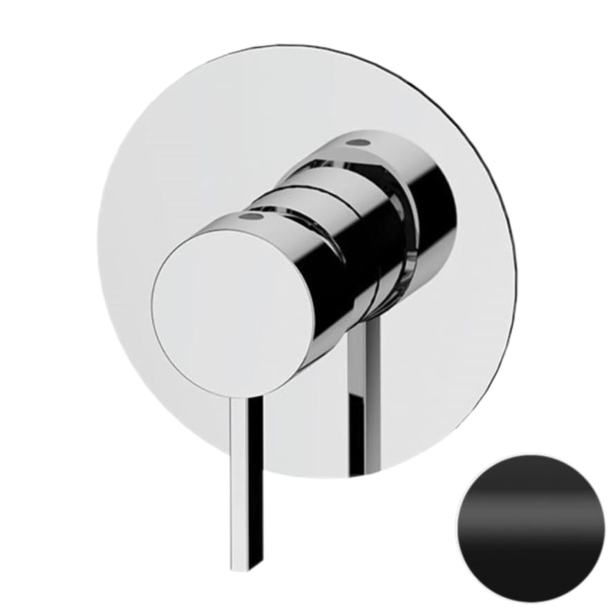 Плитка Remer Metrica Смеситель для душа METRICA округлый черный матовый  поверхность матовая