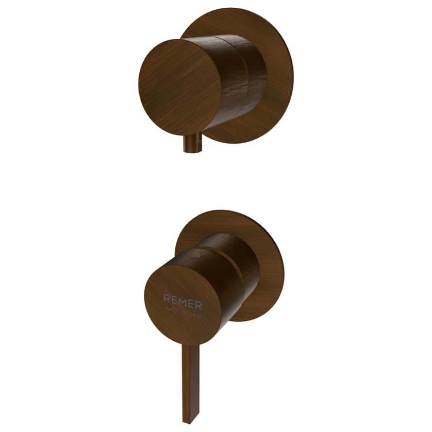 Плитка Remer Metrica Смеситель для душа встраиваемый METRICA бронза масляная  поверхность матовая