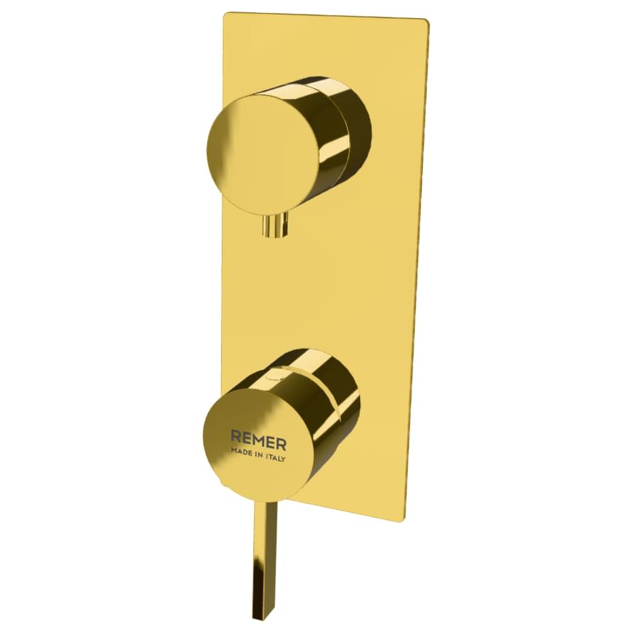 Плитка Remer Metrica Смеситель для душа встраиваемый METRICA золото глянцевое  поверхность глянец