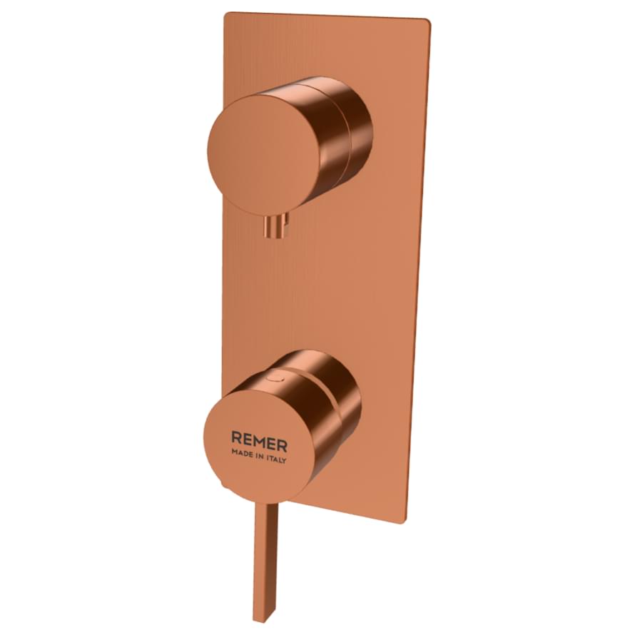 Плитка Remer Metrica Смеситель для душа встраиваемый METRICA медь брашированная  поверхность брашированная