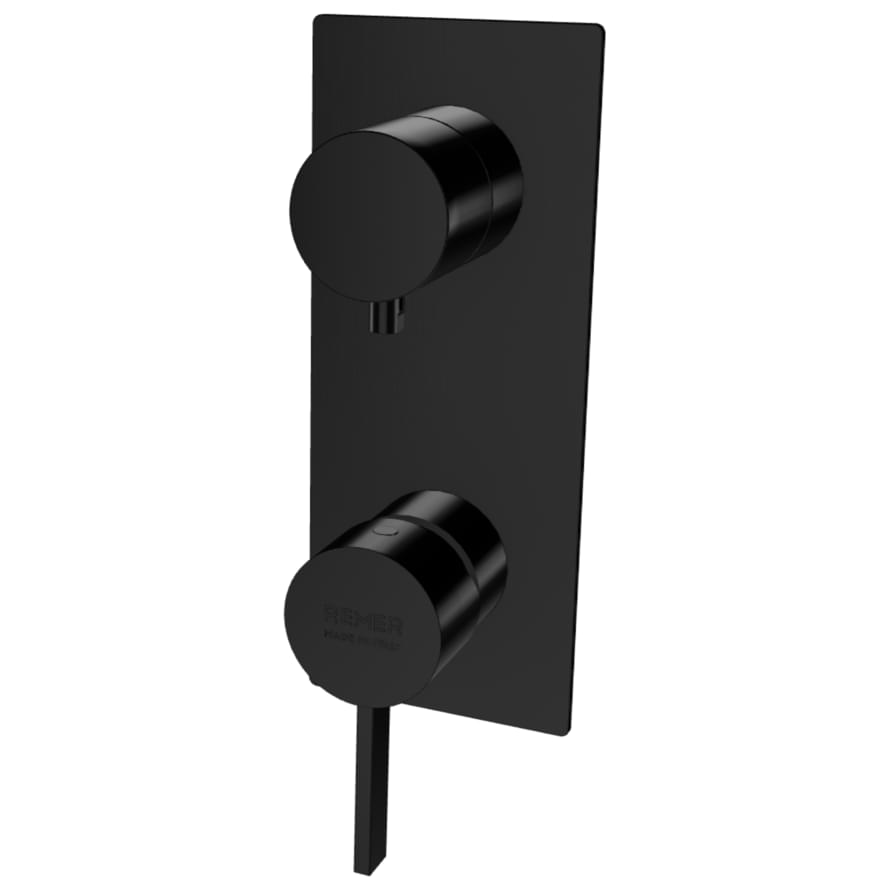 Плитка Remer Metrica Смеситель для душа встраиваемый METRICA черный брашированный хром  поверхность брашированная