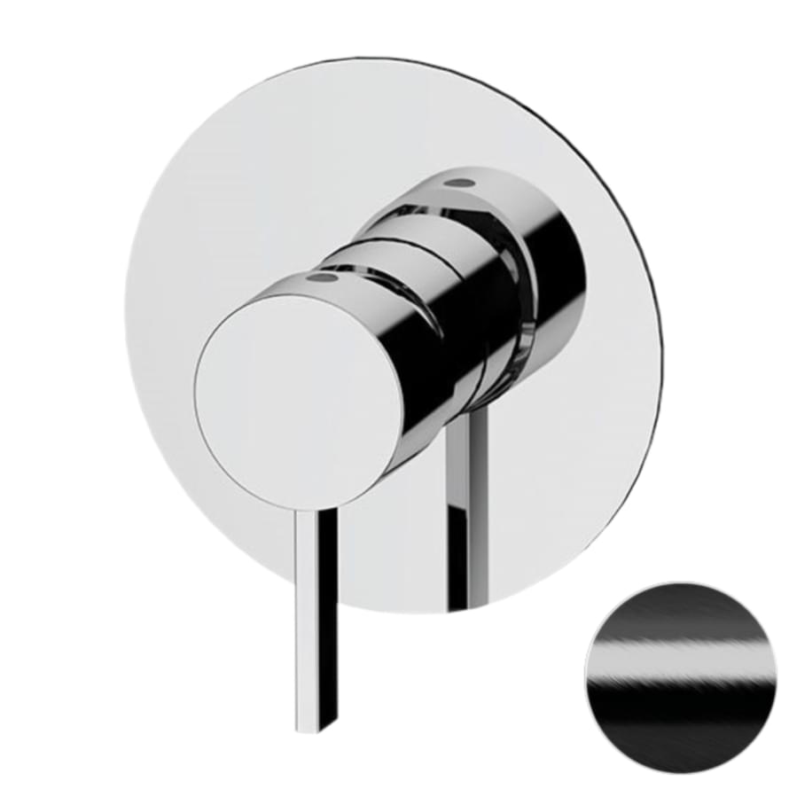 Плитка Remer Metrica Смеситель для душа округлый METRICA черный брашированный хром  поверхность брашированная