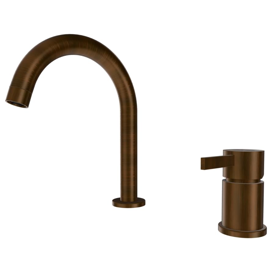 Плитка Remer Metrica Смеситель для раковины METRICA бронза масляная  поверхность матовая