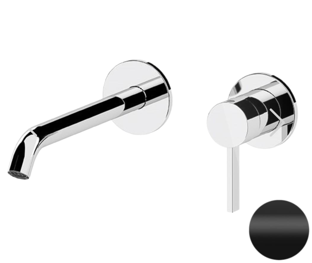 Плитка Remer Metrica Смеситель для раковины METRICA округлый встраиваемый черный матовый  поверхность матовая