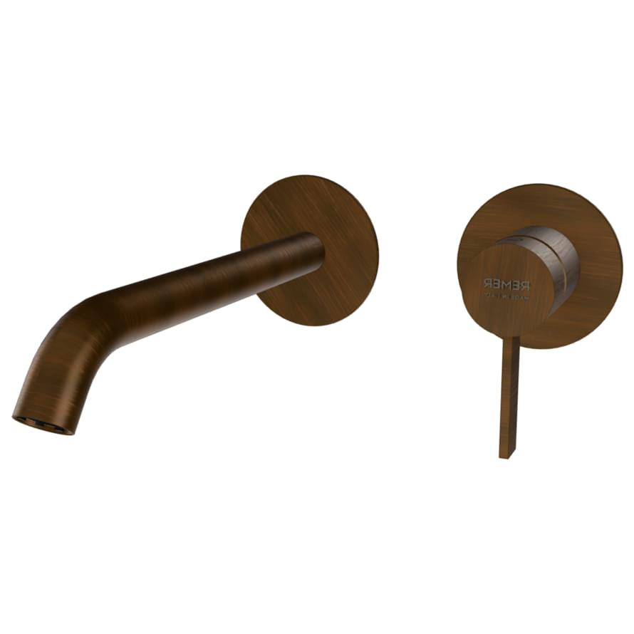 Плитка Remer Metrica Смеситель для раковины встраиваемый METRICA бронза масляная  поверхность матовая