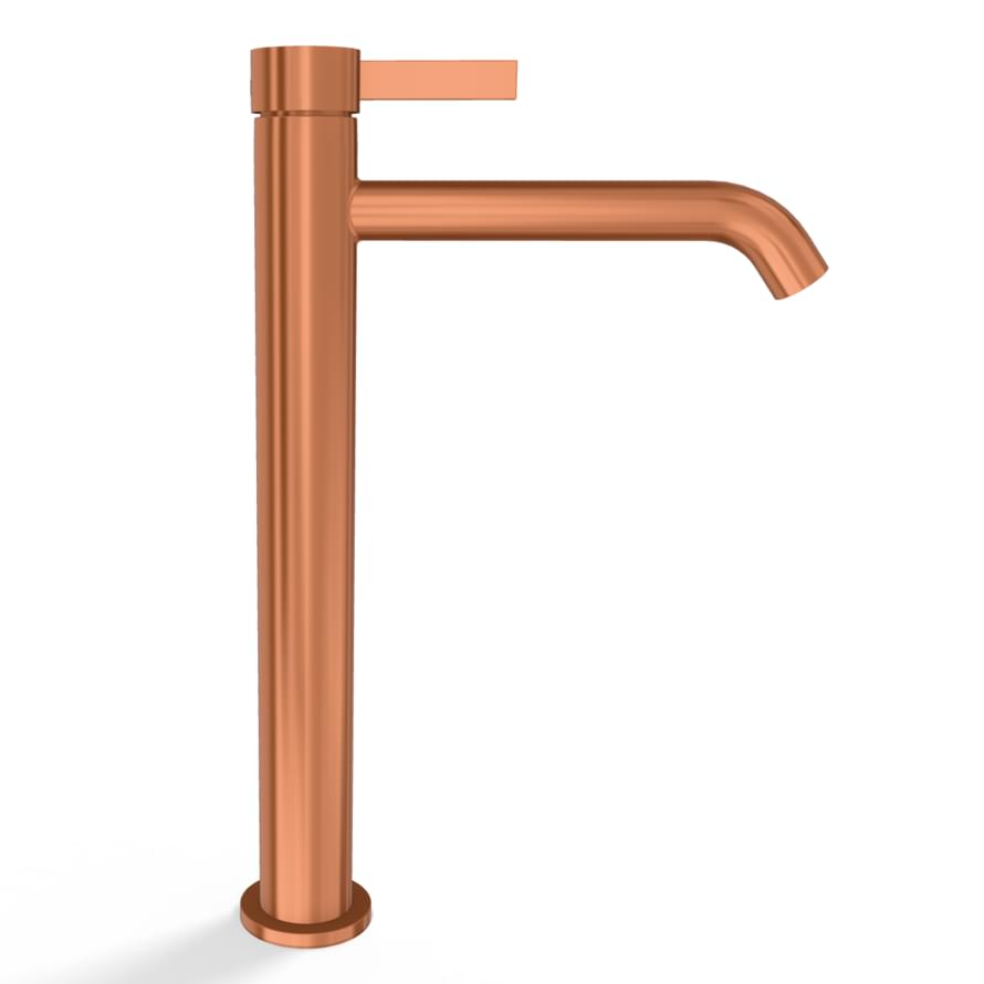 Плитка Remer Metrica Смеситель для раковины высокий METRICA медь брашированная  поверхность брашированная