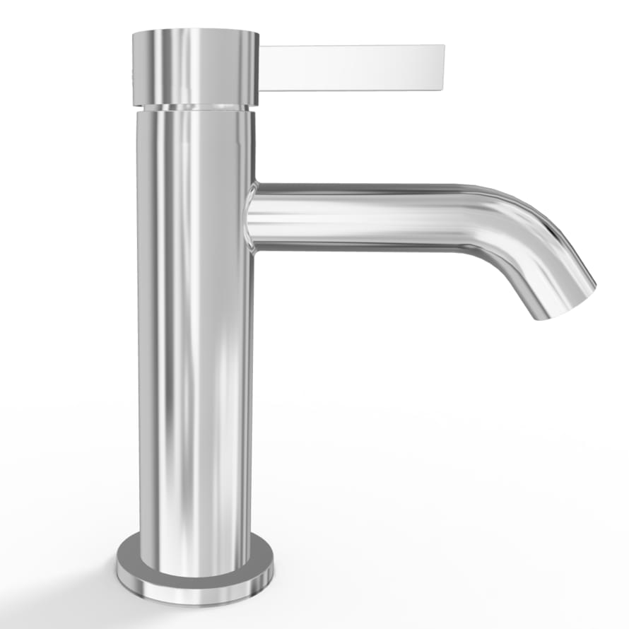 Плитка Remer Metrica Смеситель для раковины г-образный METRICA хром  поверхность глянец