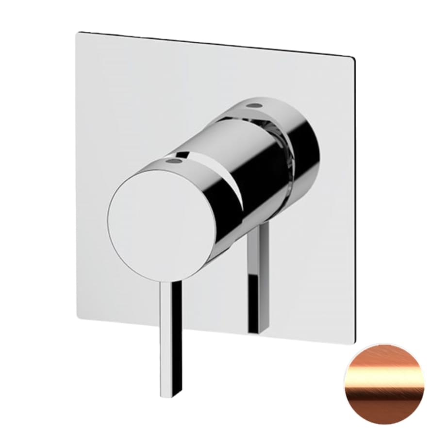 Плитка Remer Metrica Смеситель квадратный для душа METRICA медь брашированная  поверхность брашированная