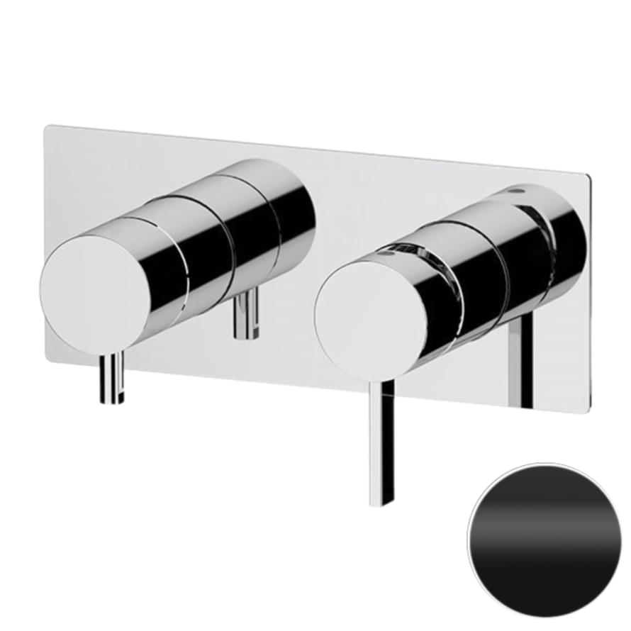 Плитка Remer Metrica Смеситель квадратный для душа METRICA черный матовый  поверхность матовая