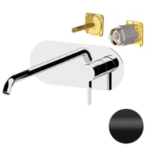 Плитка Remer Metrica Смеситель округлый встраиваемый для раковины METRICA черный матовый поверхность матовая