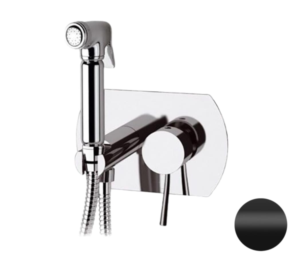 Плитка Remer Minimal Гигиенический душ со смесителем MINIMAL черный матовый  поверхность матовая