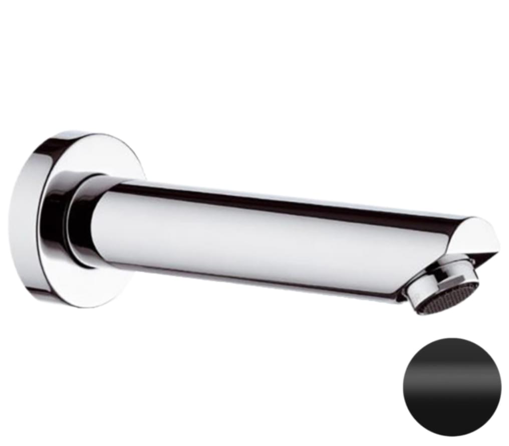 Плитка Remer Minimal Излив настенный MINIMAL 18 см черный матовый  поверхность матовая