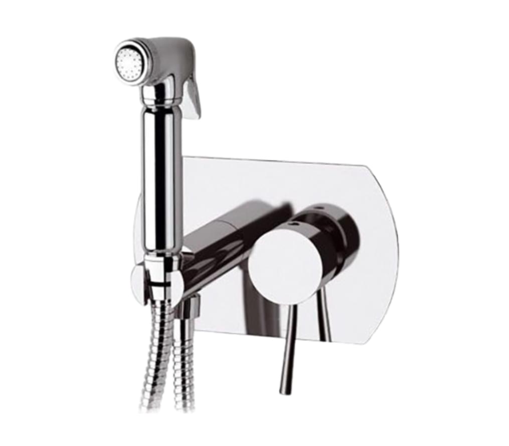 Плитка Remer Minimal Округлый гигиенический душ со смесителем MINIMAL хром  поверхность глянец