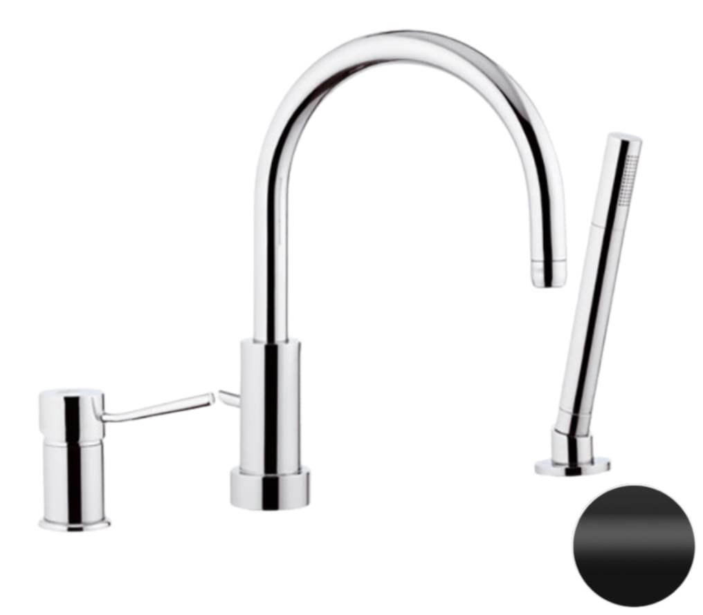 Плитка Remer Minimal Смеситель для ванны MINIMAL черный матовый  поверхность матовая