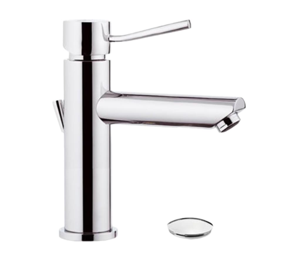 Плитка Remer Minimal Смеситель для раковины с нажимным донным клапаном MINIMAL хром  поверхность глянец