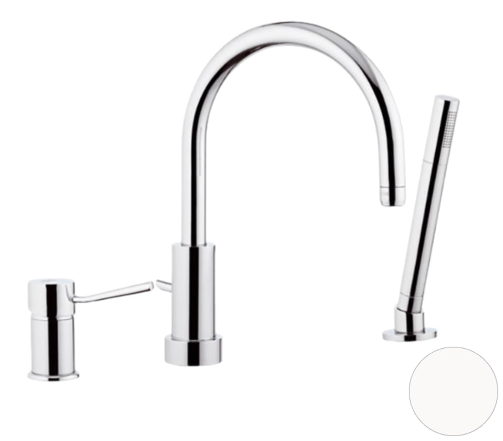 Плитка Remer Minimal Смеситель на борт ванны MINIMAL белый матовый  поверхность матовая