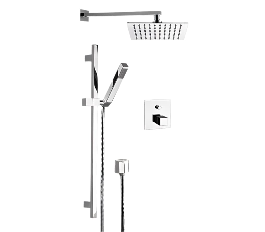 Плитка Remer Q-Elegance Душевая система с термостатом Q-ELEGANCE хром  поверхность глянец